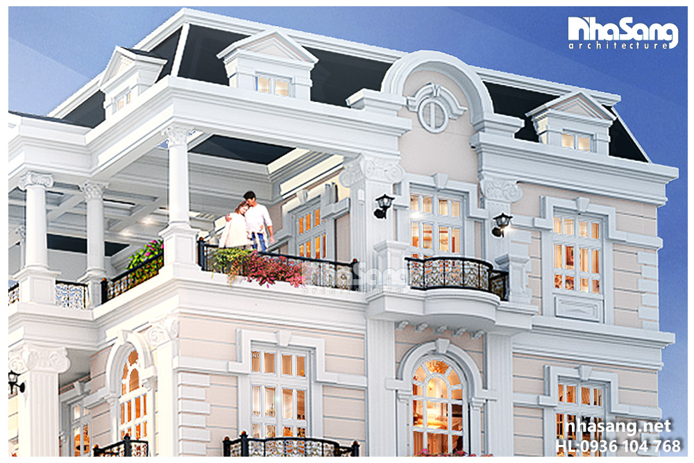 mẫu thiết kế nhà biệt thự kiểu pháp đẹp